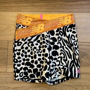 New Balance Animal Print Shorts Women’s size M crossover waistband